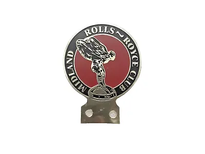 Badge Logo Fit Vintage Rolls Royce Car Midland Club Front Grill (Metal) #V184-6 • $81.39
