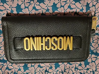 Moschino Leather Zip-Around Continental Wallet • $250