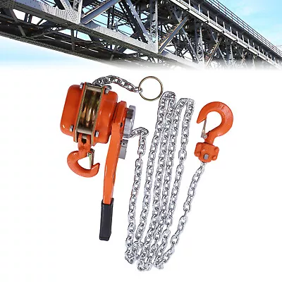 3/4Ton Lever Block Chain Hoist Ratchet Type Come Along Puller 2 Hooks 10FT Lift • $52.36