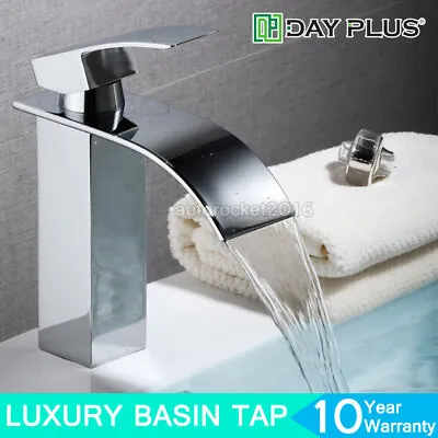 £23.34 • Buy NEW! Waterfall Bathroom Taps Basin Sink Mixer Tap Counter Top Chrome Mono Faucet