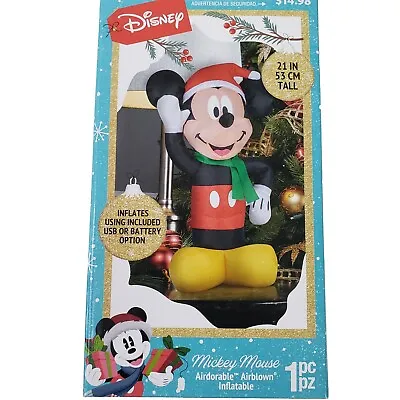 Disney 21  Waving Mickey Mouse Airblown Inflatable Indoor Use USB/Battery New • $19.99