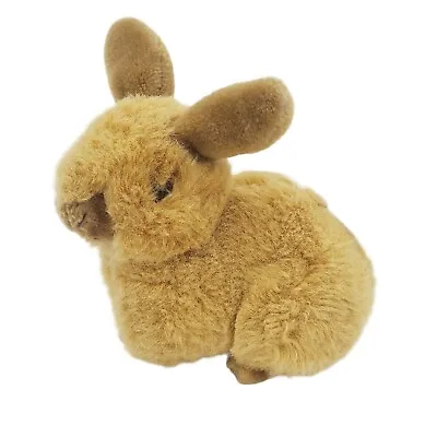 VTG Miniature Dwarf Bunny Rabbit Plush  Brown Stuffed Animal Figure Toy • $7.65