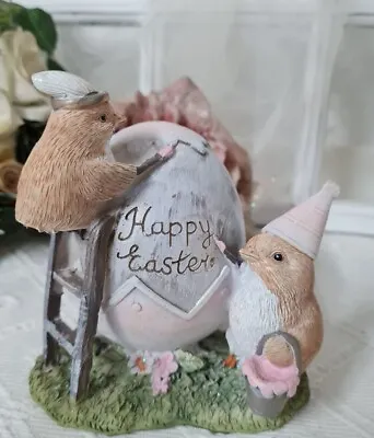 Vintage Easter Chicks Happy Easter Shabby Decorative Figurine Landhaus 12cm • $62.03