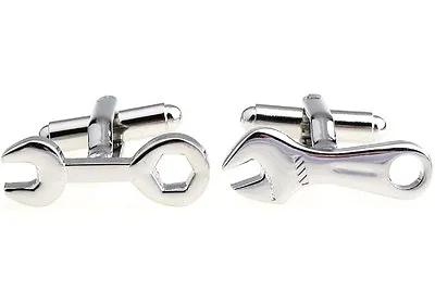 Wrench Set Cufflinks Open Closed Mechanic Wedding Fancy Gift Box Free Ship USA • $17.97