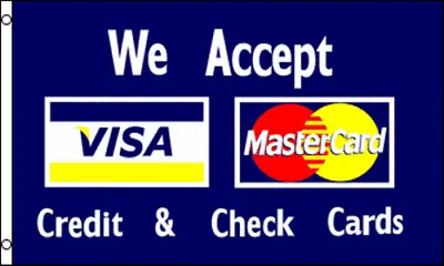 3'x5' We Accept Credit Cards Flag Visa Mastercard Banner Outdoor Sign Store 3X5 • $8.88