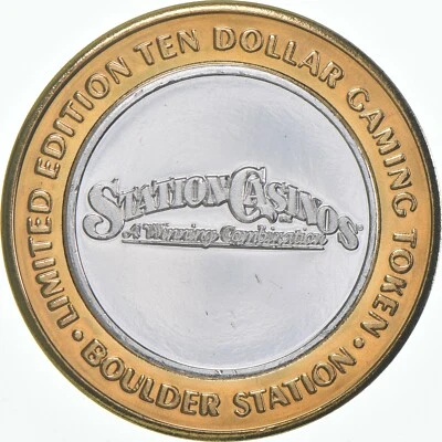 $5.50 • Buy Boulder Station $10 Gaming Casino Token .999 SILVER Strike *758