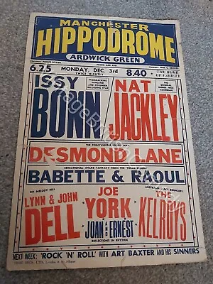 Vintage Music-Hall Theatre Poster - Issy Bonn / Nat Jackley 1956 • £50