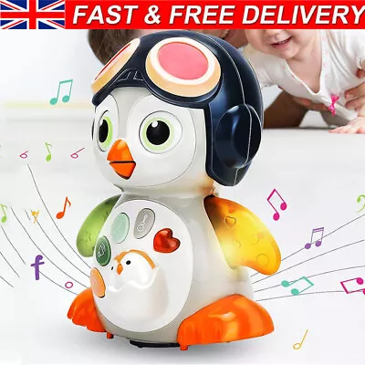 Baby Toys For 1 Year Old Penguin Dancing Crawling With Lights Boy Girl Gifts • £10.95