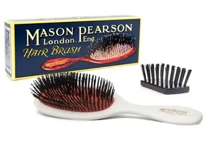 Mason Pearson Handy Bristle Brush B3 White Ivory Pure Bristle 2 Pc Fine Hair • $128.91