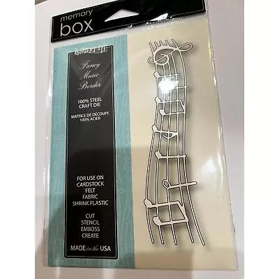 $10 • Buy Ship From USA Memory Box Steel Craft Die Fancy Music Border Style No. 99408
