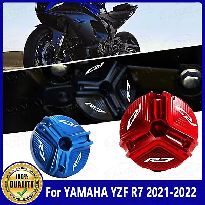 New For YAMAHA YZF R7 2021-2022 CNC Oil Filler Cap Engine Plug Cover Accessories • $11.15