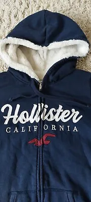 Hollister Abercrombie & Fitch Luxury Faux Fur Lined Zipped Hoodie - Size XS • £9.99