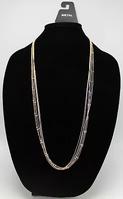 New Multi Layered Rose Gold Necklace By Metal $26 Tags #N0015 • $6.99