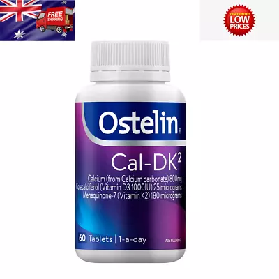 Ostelin Cal-DK2 60 Tablets Calcium Vitamin D3 + K2 Strong & Healthy Bones Halal • $49.62