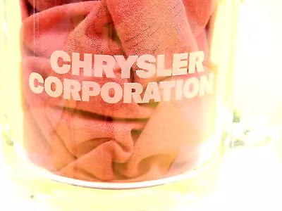 Nos Chrysler Corporation Original Glass Drinking Mug 1990 Promotional Mopar Hemi • $12.99