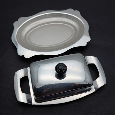 £19.99 • Buy 2x Small Silver Plated Butter / Pate Dishes - Vintage / Art Deco