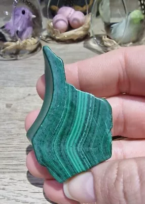 Malachite Crystal Slab Freeform 42g • £12