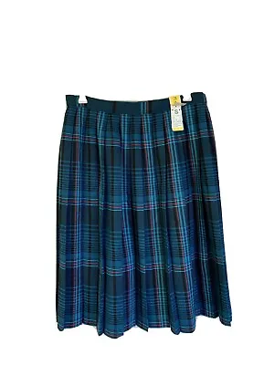 £47.83 • Buy Vintage St. Michael U.K. Designer Skirt Size 8 Scottish Kilt Style PleatedCheck