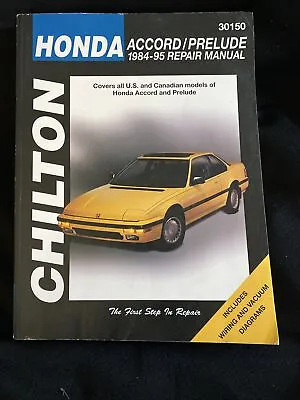 Chilton Honda Accord Prelude 1984-95 Repair Manual & Wiring Diagrams #30150 • $12