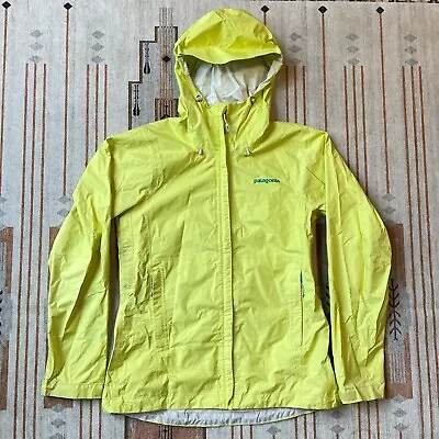 $59.99 • Buy PATAGONIA Size M Torrentshell H2no Hood Rain Coat Jacket Yellow Pockets Outdoor