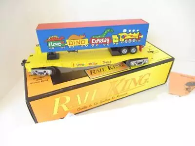 Mth Trains Railking 30-7675- I Love Toy Trains Flatcar W/trailer- 0/027-new- A1b • $33.50