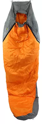 $129.99 • Buy Mountain Hardware LG Orange Gray 32  X 84  Sleeping Bag Ultra Lamina 32° 24 Oz