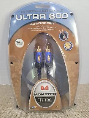 Monster THX 12' Ultra High Performance Subwoofer Cable 24k Gold Connectors • $34.95