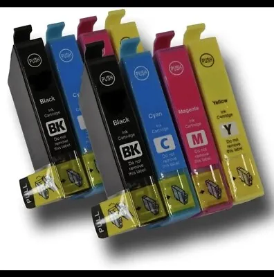 8 Ink Cartridges Non-OEM Alternative For Canon PGI-5BK CLI-8C CLI-8M CLI-8Y • £19.95