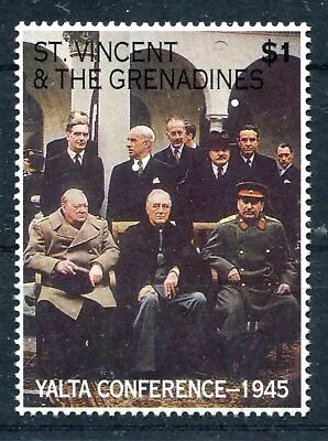 St. Vincent Grenadines 1995 MNH - Yalta Conference: Churchill Roosevelt Stalin • $2.49