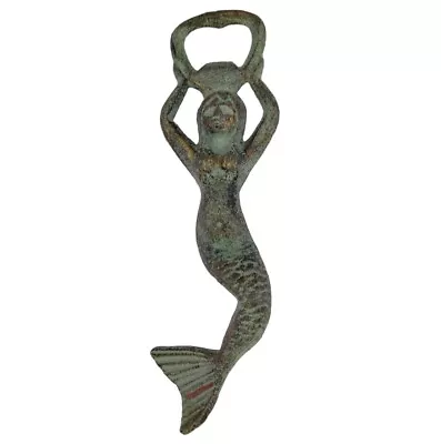 Novelty Mermaid Bottle Opener Metal Green • $17.97