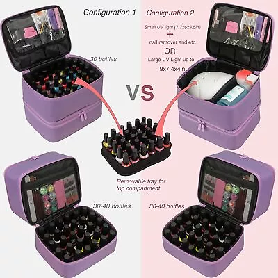 $34.99 • Buy Nail Polish Carrying Case Bag Manicure Pedicure Nail Art Tool Storage Organizer 