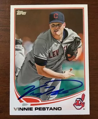 Vinnie Pestano 2013 Topps Autographed Signed Auto Baseball Card 426 Indians • $12.77