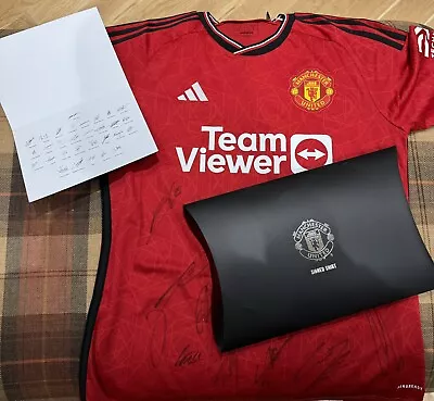 Signed Manchester United Shirt 23/24 Includes Fernandez Casemiro COA Included • $559.51