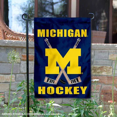 Michigan Team University Wolverines Hockey Garden Flag And Yard Banner • $8.99