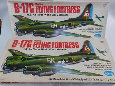 Guillows LOT 2 WWII Bomber Boeing B-17G Flying Fortress Balsa Wood Model Kit • $129.99