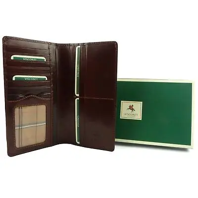 Mens Italian Leather Slim Suit Wallet By Visconti; Monza Collection Classic G • $55.48