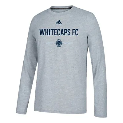 Vancouver Whitecaps FC MLS Adidas Grey  Lined Up  Climalite L/S T-Shirt • $24.99