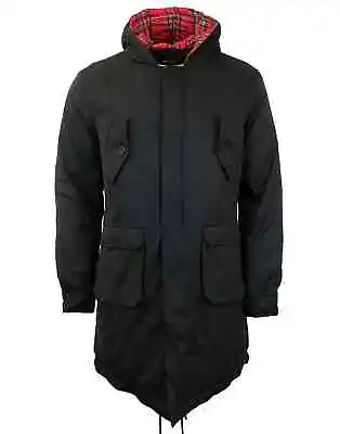 Mens Merc London Classic Fishtail Parka Jacket Style Name Tobias - Navy Blue • £134.95