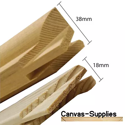 Canvas Stretcher Bars Canvas Frames Pine Wood 18mm & 38mm Thick - Sold By Pair • £4.26