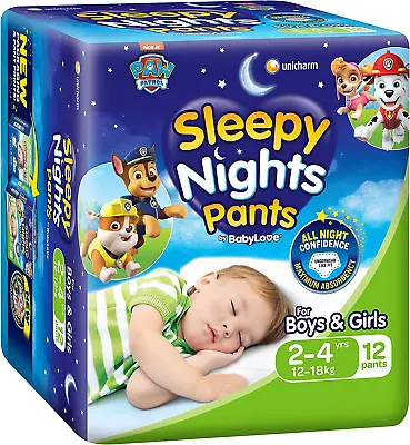 $51.99 • Buy Babylove 36 Piece (3 Pack X 12) Premium Sleepy Nights Overnight Pants 12-18Kg (2