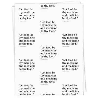 £3.99 • Buy Food & Drink Hippocrates Quote Gift Wrap / Wrapping Paper / Gift Tags (GI062262)