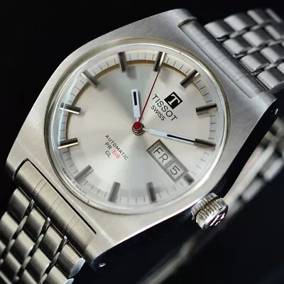 Vintage Tissot Visodate Automatic Microtor Silver Dial Day&date Men's Watch • $350
