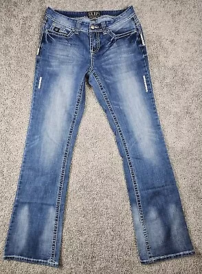 Cowgirl Up CG UP Western Embellished Bootcut Jeans Women's Size 30x36 • $19.99