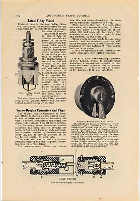 1913 Story & Pic: Intro Of VRAY Mica Lava Spark Plug Marshalltown Iowa • $17.76