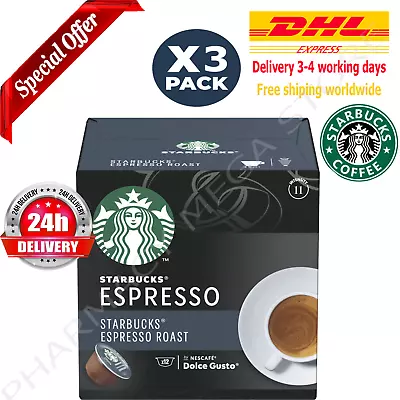 Pack X 3 Starbucks Nescafe Dolce Gusto Espresso Roast Coffee 12 Coffee Caps • $45