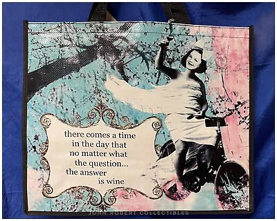 ENESCO HOLY CRAP Tote Bag  No Matter What The Question The Answer Is Wine New • $8.97