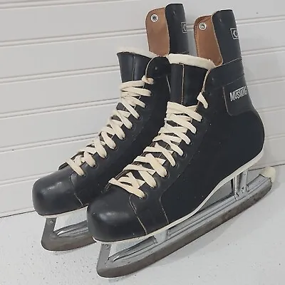 Vintage CCM Steel Shank Senior A Mustang Ice Skates Size 8.5 *Made Canada* Laces • $88.76