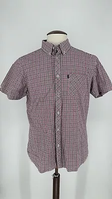 Le Shark Men’s Red & Blue Check Short Sleeve Shirt Size L 22” PTP • £15