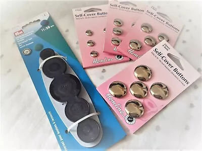 HEMLINE Metal Self-Cover Buttons OR PRYM Button Maker Tool- 11 15 19 22 29 38mm  • £3.95