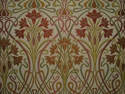 1.6 Metres Art Nouveau Tiffany Autumn Thick Jacquard Curtain Upholstery Cushion • £32